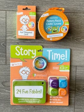 NWT Story Time! 24 Fun Fables Storytelling Set w/Anger Management & Memory Cards